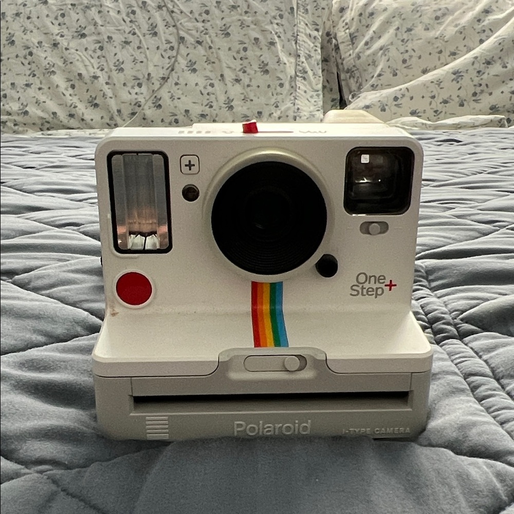 Polaroid OneStep+ White Camera with Rainbow Accent